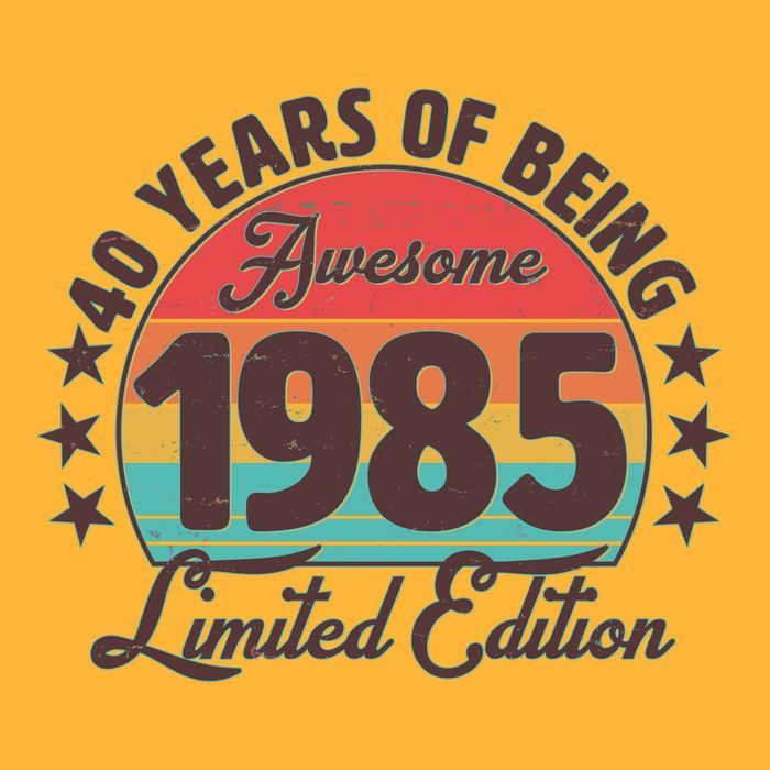 1985 Birthday 40 Years Of Being Awesome Limited Edition Cooling Performance Crew T-Shirt