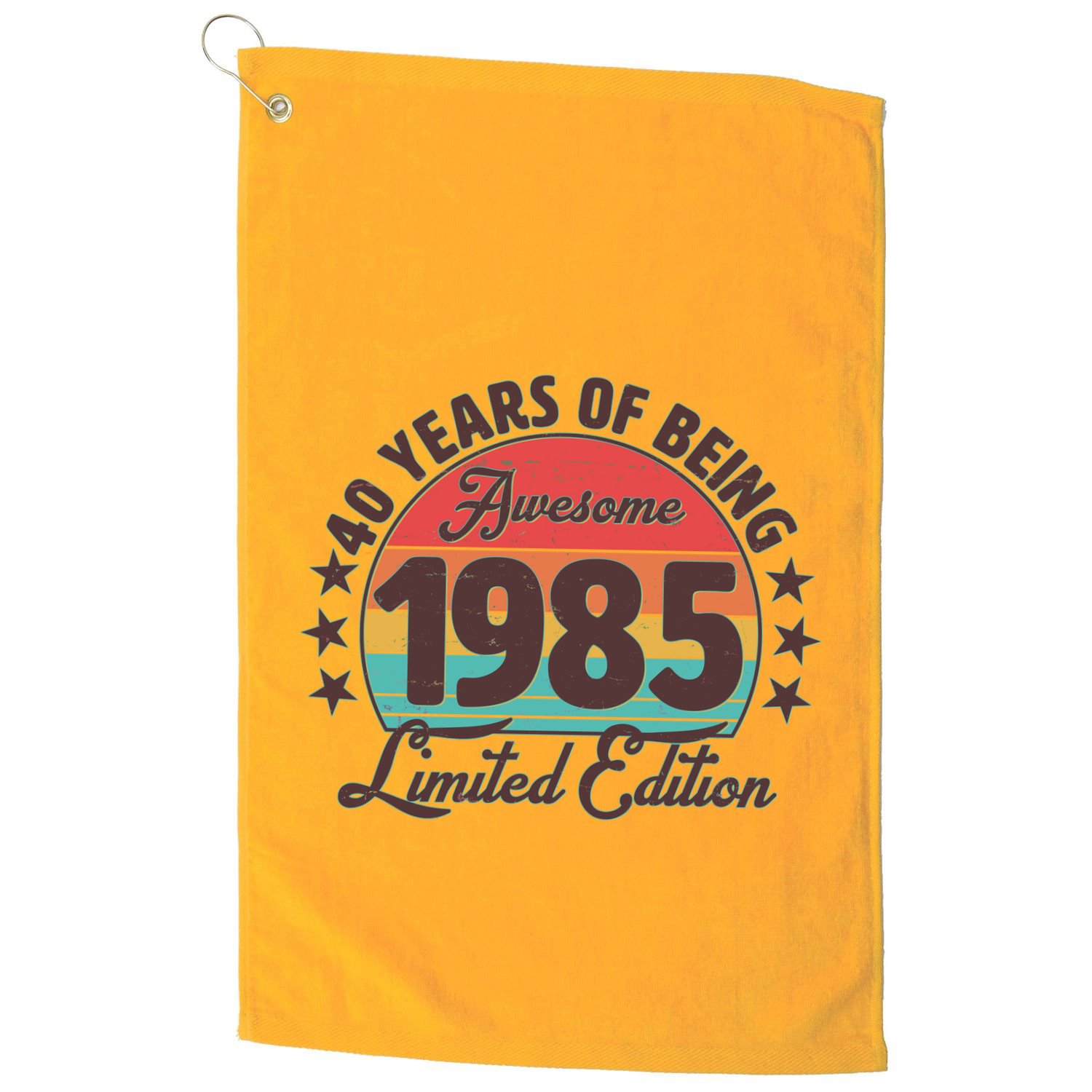 1985 Birthday 40 Years Of Being Awesome Limited Edition Golf Towel