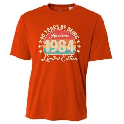 1984 Birthday 40 Years Of Being Awesome Limited Edition Cooling Performance Crew T-Shirt