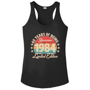 1984 Birthday 40 Years Of Being Awesome Limited Edition Ladies PosiCharge Competitor Racerback Tank