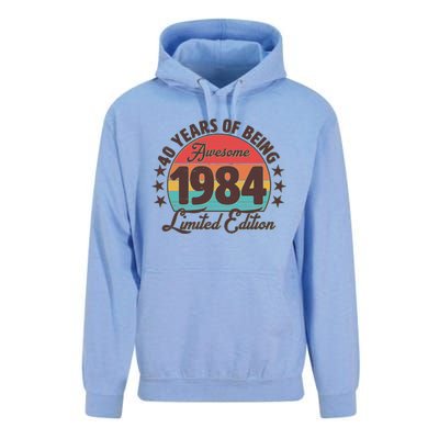 1984 Birthday 40 Years Of Being Awesome Limited Edition Unisex Surf Hoodie