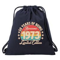 1973 Birthday 50 Years Of Of Being Awesome Limited Edition Drawstring Bag