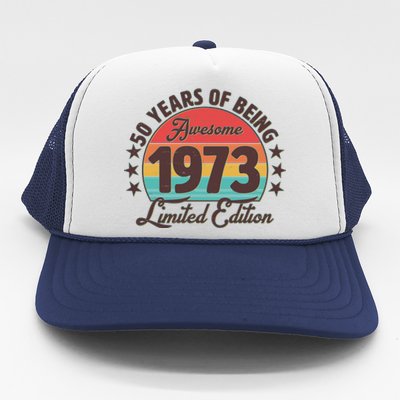 1973 Birthday 50 Years Of Of Being Awesome Limited Edition Trucker Hat