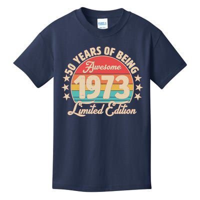 1973 Birthday 50 Years Of Of Being Awesome Limited Edition Kids T-Shirt