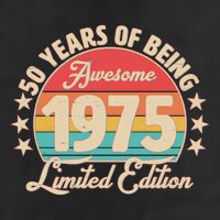 1975 Birthday 50 Years Of Being Awesome Limited Edition 7 Panel Mesh Trucker Snapback Hat