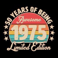 1975 Birthday 50 Years Of Being Awesome Limited Edition Bucket Hat