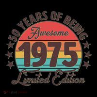1975 Birthday 50 Years Of Being Awesome Limited Edition Mug