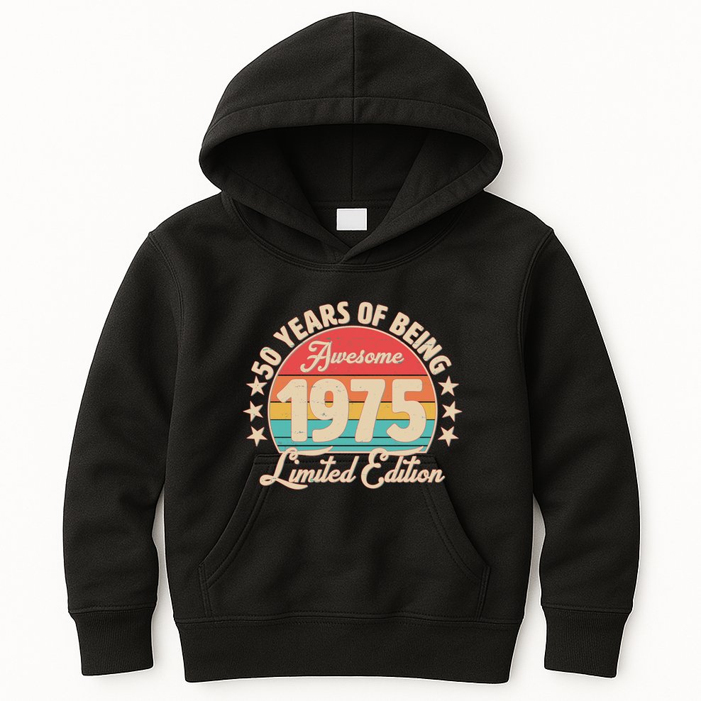 1975 Birthday 50 Years Of Being Awesome Limited Edition Kids Hoodie