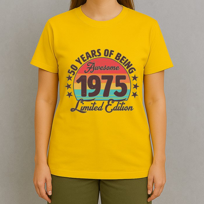 1975 Birthday 50 Years Of Being Awesome Limited Edition T-Shirt