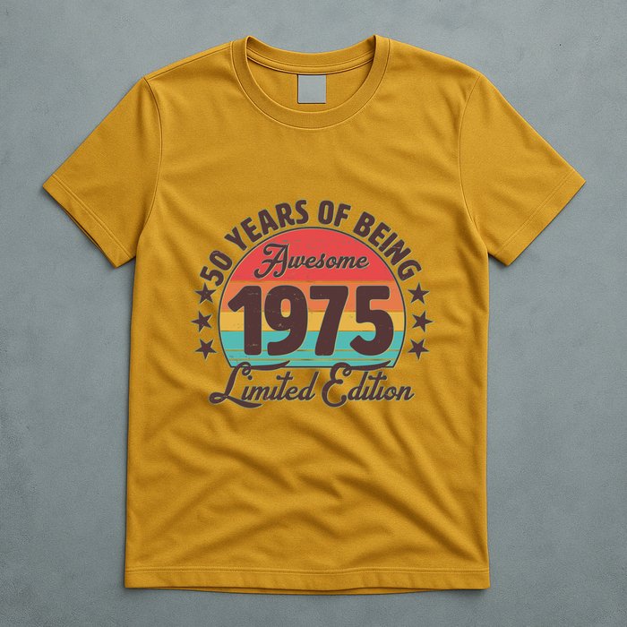 1975 Birthday 50 Years Of Being Awesome Limited Edition T-Shirt