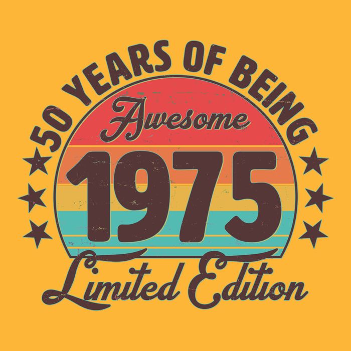 1975 Birthday 50 Years Of Being Awesome Limited Edition T-Shirt