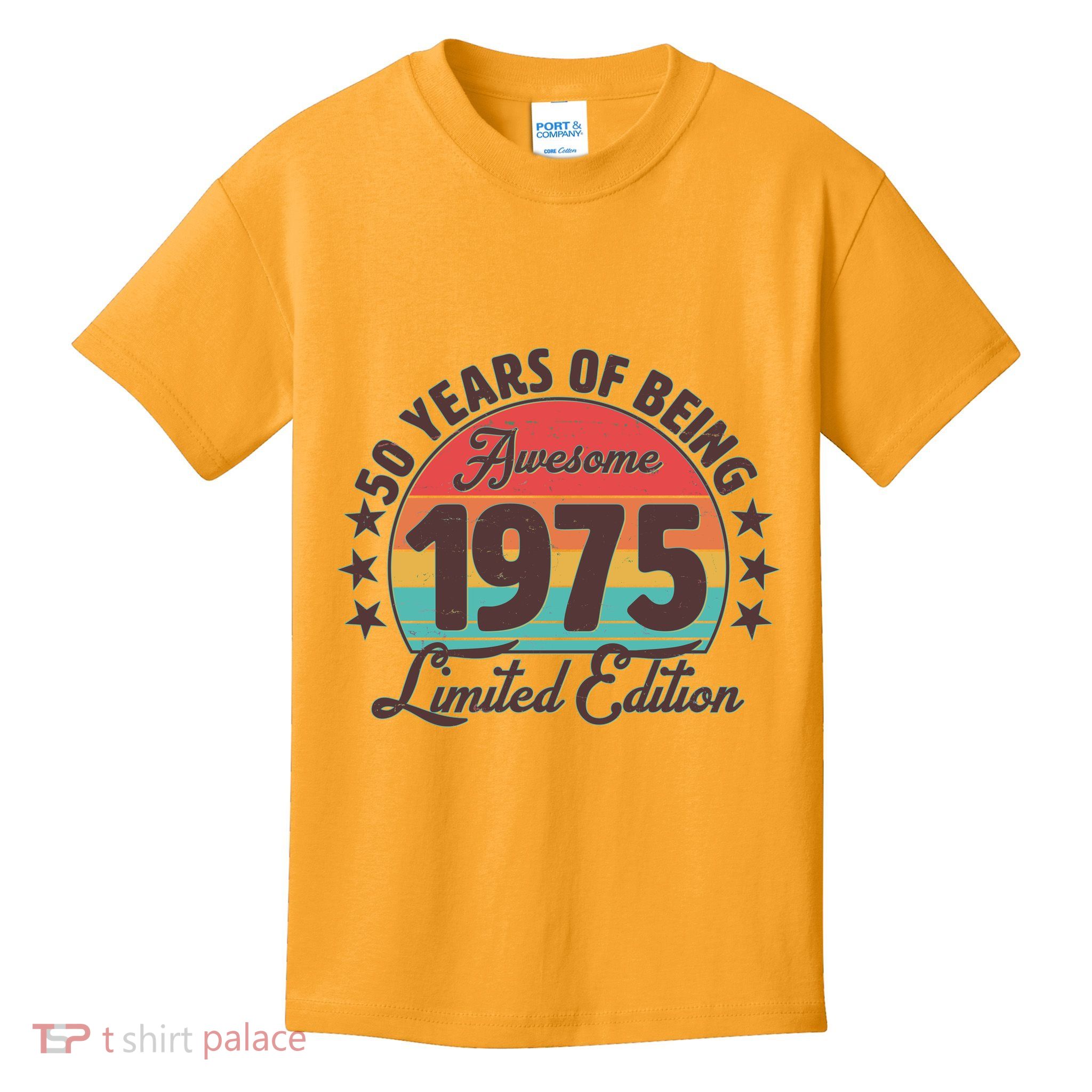 1975 Birthday 50 Years Of Being Awesome Limited Edition Kids T-Shirt