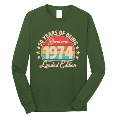 1974 Birthday 50 Years Of Being Awesome Limited Edition Long Sleeve Shirt