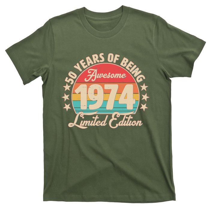 1974 Birthday 50 Years Of Being Awesome Limited Edition T-Shirt