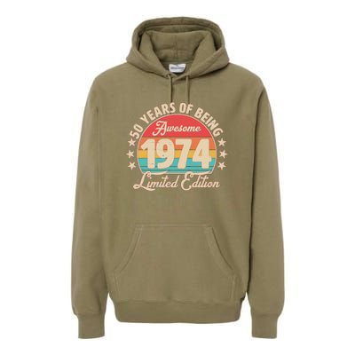 1974 Birthday 50 Years Of Being Awesome Limited Edition Premium Hoodie