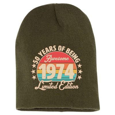 1974 Birthday 50 Years Of Being Awesome Limited Edition Short Acrylic Beanie