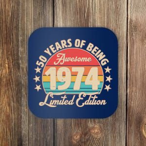 1974 Birthday 50 Years Of Being Awesome Limited Edition Coaster