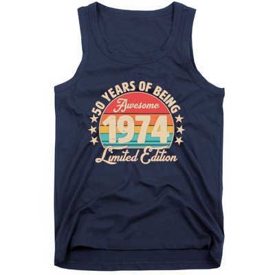 1974 Birthday 50 Years Of Being Awesome Limited Edition Tank Top