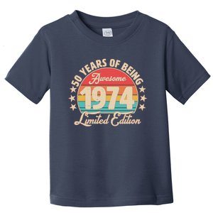 1974 Birthday 50 Years Of Being Awesome Limited Edition Toddler T-Shirt