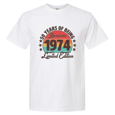 1974 Birthday 50 Years Of Being Awesome Limited Edition Garment-Dyed Heavyweight T-Shirt