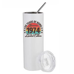 1974 Birthday 50 Years Of Being Awesome Limited Edition Stainless Steel Tumbler