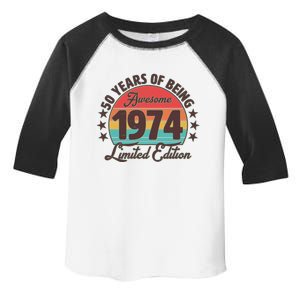 1974 Birthday 50 Years Of Being Awesome Limited Edition Toddler Fine Jersey T-Shirt