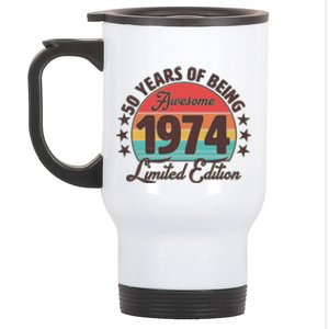 1974 Birthday 50 Years Of Being Awesome Limited Edition Stainless Steel Travel Mug