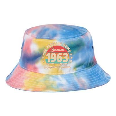 1963 Birthday 60 Years Of Of Being Awesome Limited Edition Tie Dye Newport Bucket Hat