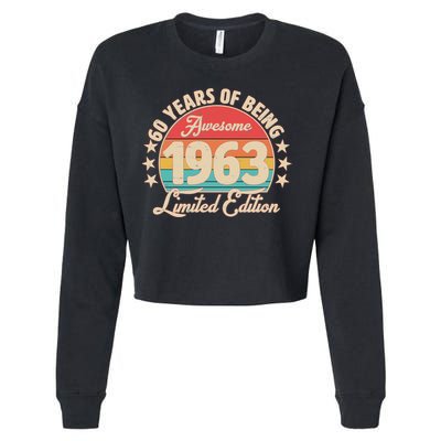 1963 Birthday 60 Years Of Of Being Awesome Limited Edition Cropped Pullover Crew