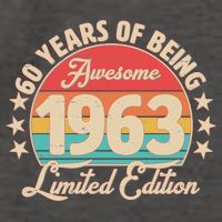 1963 Birthday 60 Years Of Of Being Awesome Limited Edition Vector Backpack