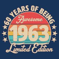 1963 Birthday 60 Years Of Of Being Awesome Limited Edition Cool Comfort Performance Bucket Hat