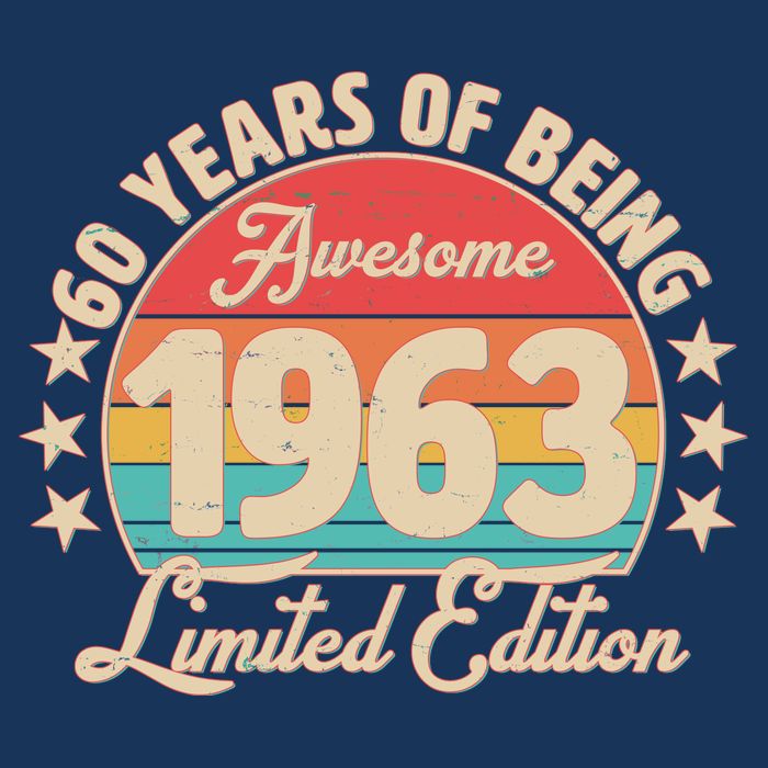 1963 Birthday 60 Years Of Of Being Awesome Limited Edition Cool Comfort Performance Bucket Hat