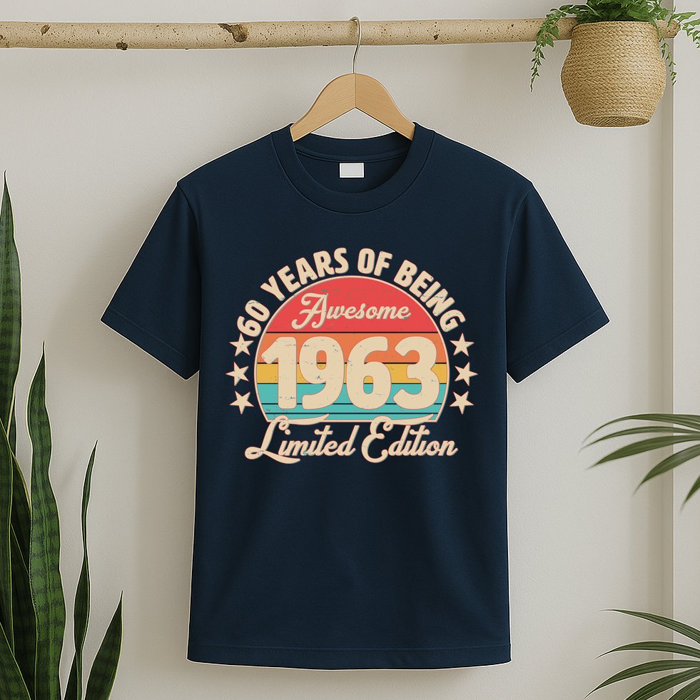 1963 Birthday 60 Years Of Of Being Awesome Limited Edition T-Shirt