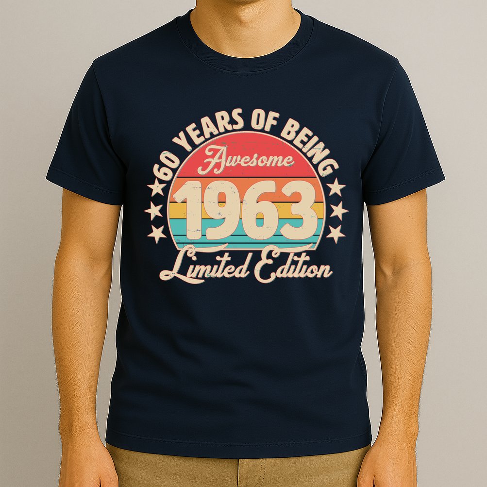1963 Birthday 60 Years Of Of Being Awesome Limited Edition T-Shirt