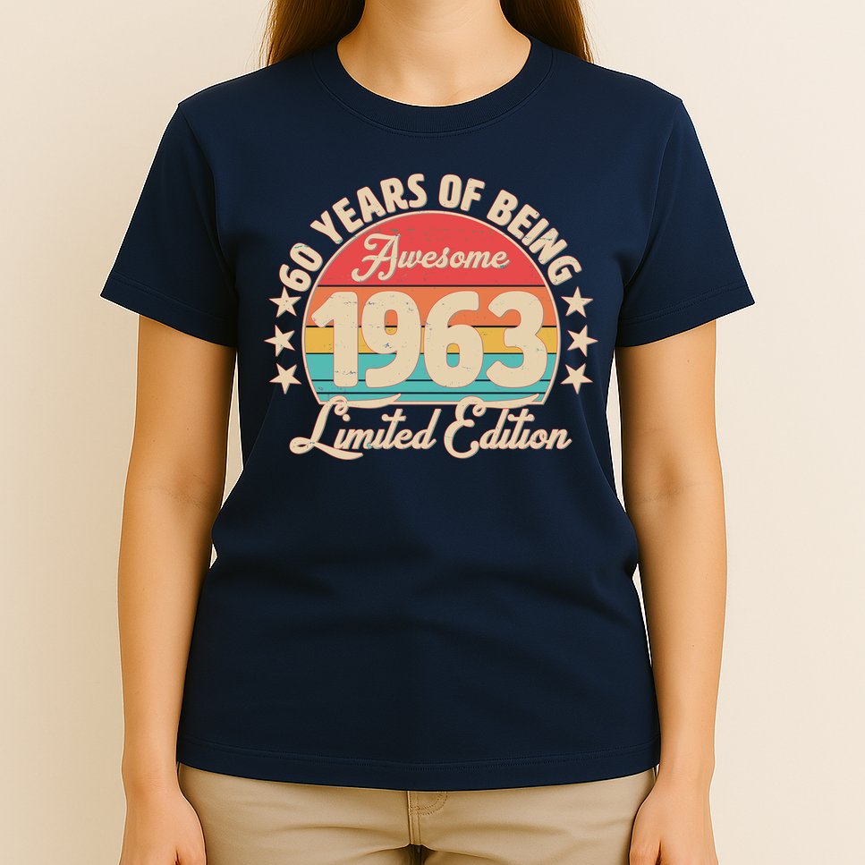 1963 Birthday 60 Years Of Of Being Awesome Limited Edition T-Shirt