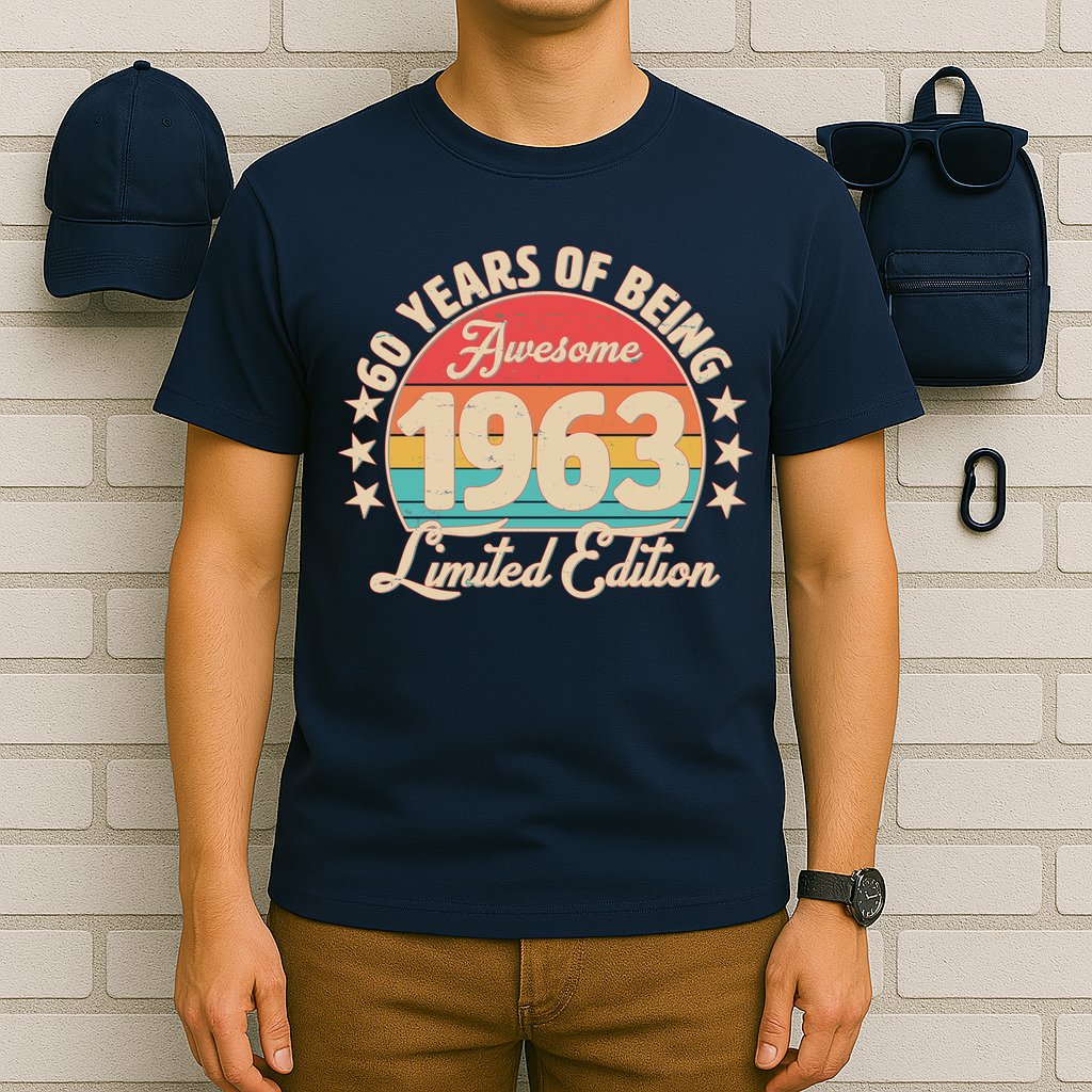 1963 Birthday 60 Years Of Of Being Awesome Limited Edition T-Shirt