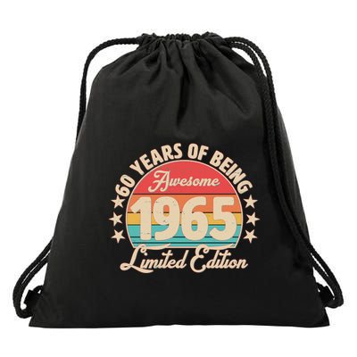 1965 Birthday 60 Years Of Being Awesome Limited Edition Drawstring Bag