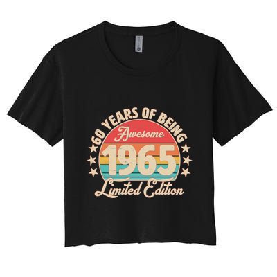 1965 Birthday 60 Years Of Being Awesome Limited Edition Crop Top