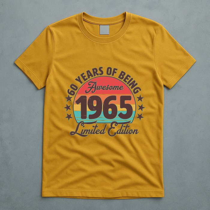 1965 Birthday 60 Years Of Being Awesome Limited Edition T-Shirt