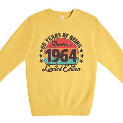 1964 Birthday 60 Years Of Being Awesome Limited Edition Premium Crewneck Sweatshirt