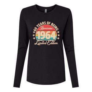 1964 Birthday 60 Years Of Being Awesome Limited Edition Womens Cotton Relaxed Long Sleeve T-Shirt