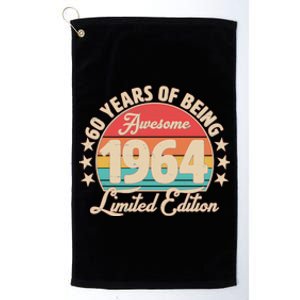 1964 Birthday 60 Years Of Being Awesome Limited Edition Platinum Collection Golf Towel