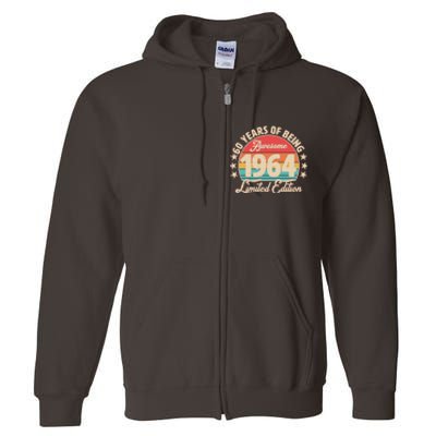 1964 Birthday 60 Years Of Being Awesome Limited Edition Full Zip Hoodie