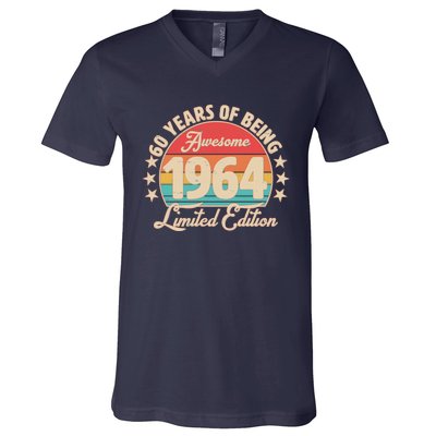 1964 Birthday 60 Years Of Being Awesome Limited Edition V-Neck T-Shirt