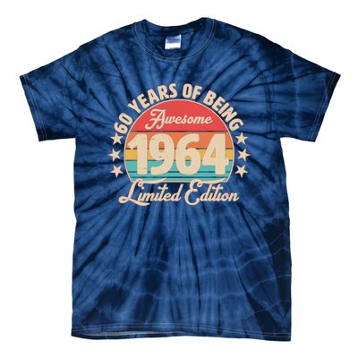 1964 Birthday 60 Years Of Being Awesome Limited Edition Tie-Dye T-Shirt