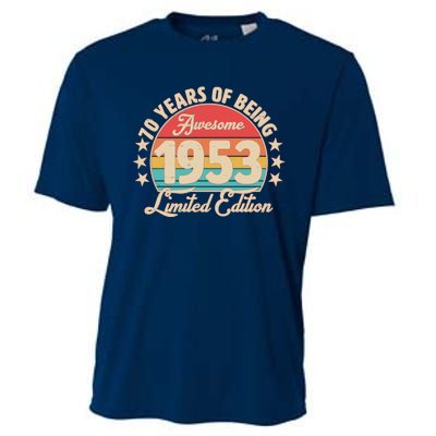 1953 Birthday 70 Years Of Of Being Awesome Limited Edition Cooling Performance Crew T-Shirt