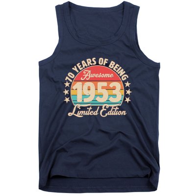 1953 Birthday 70 Years Of Of Being Awesome Limited Edition Tank Top