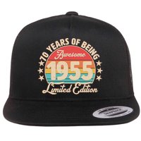 1955 Birthday 70 Years Of Being Awesome Limited Edition Flat Bill Trucker Hat