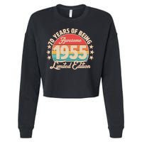 1955 Birthday 70 Years Of Being Awesome Limited Edition Cropped Pullover Crew