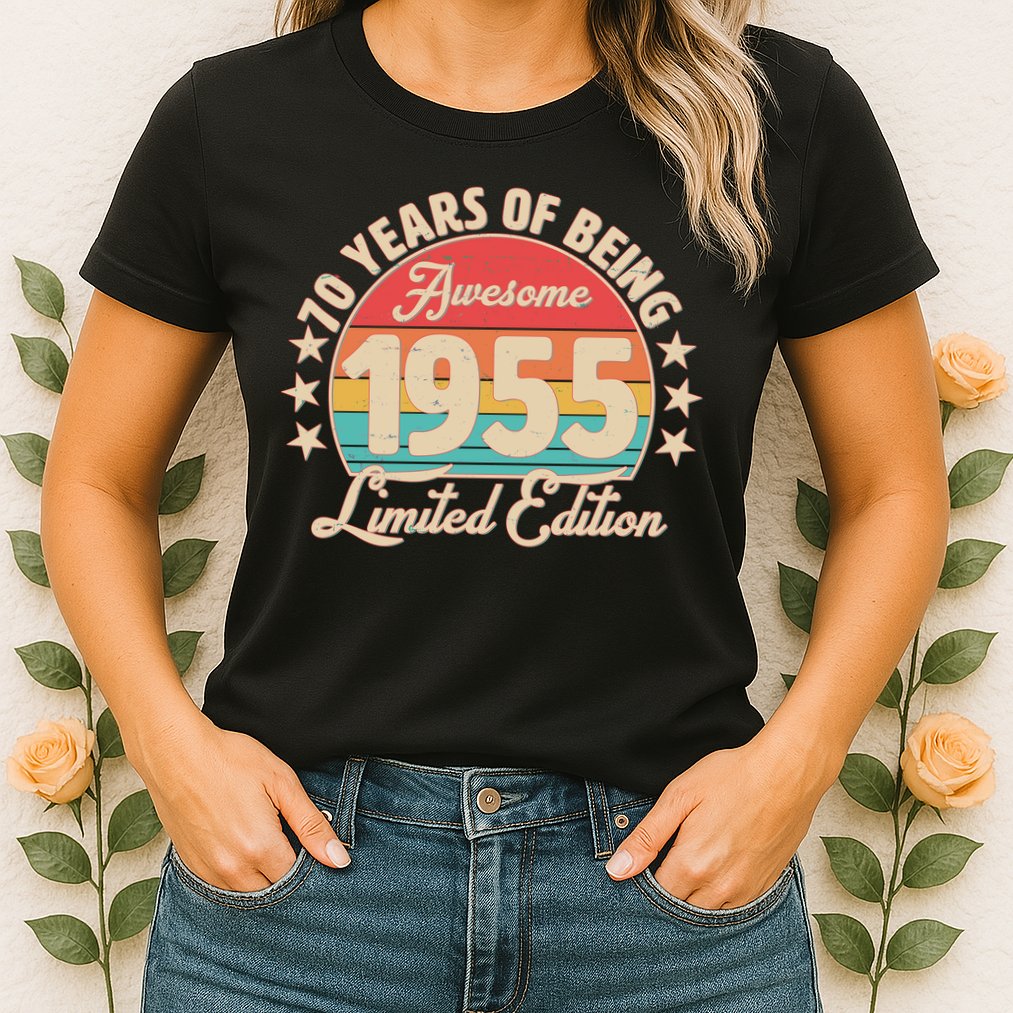 1955 Birthday 70 Years Of Being Awesome Limited Edition Womens T-Shirt